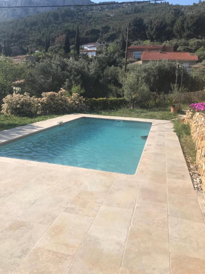 Hauteurs De Toulon : Charmant Studio Piscine Exterior foto